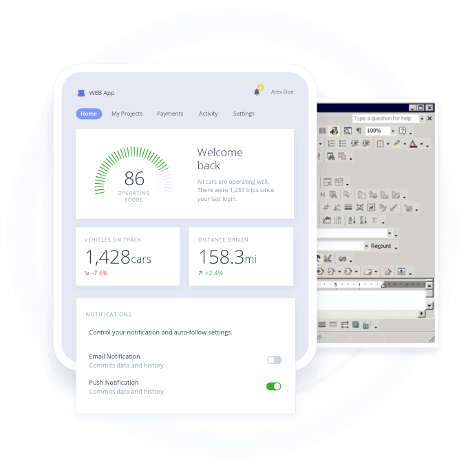 Application modernization and legacy system upgrade